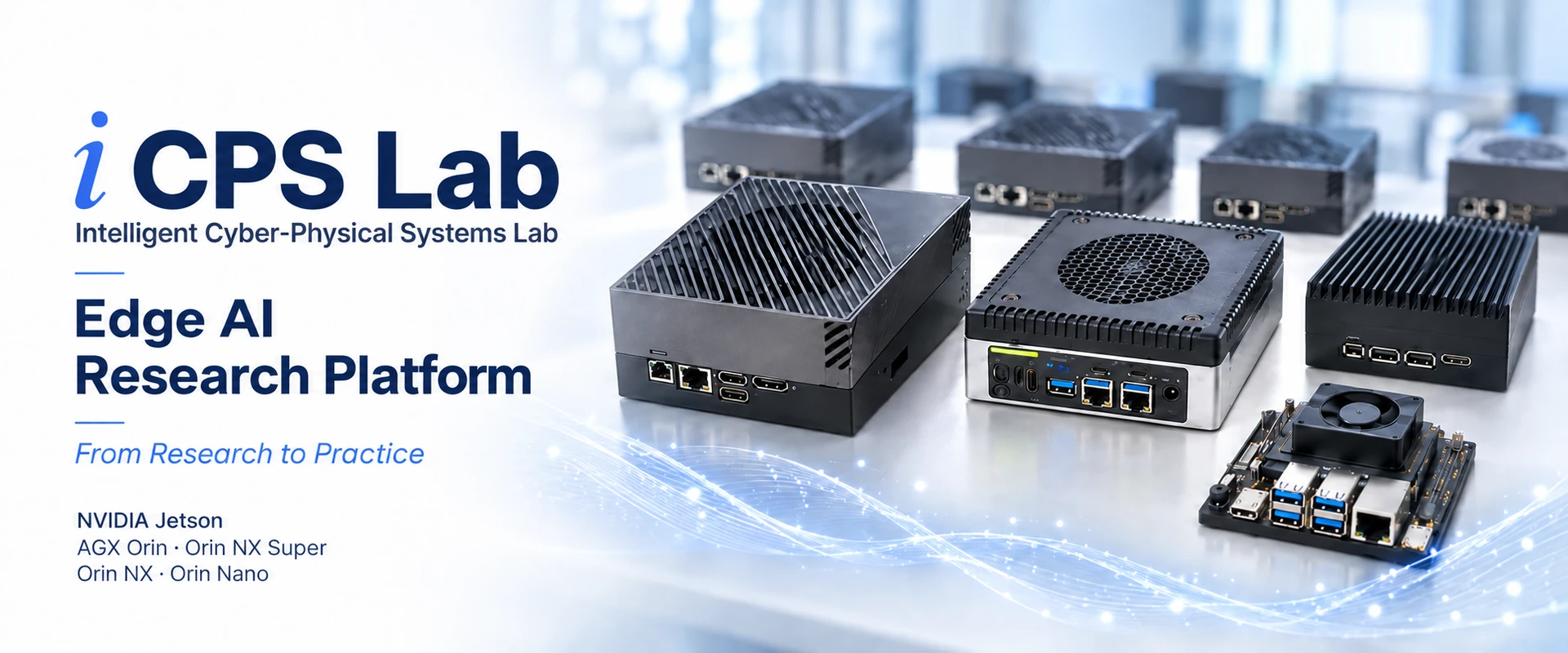 iCPS Lab Edge AI research platform with NVIDIA Jetson devices
